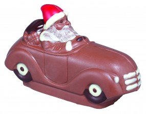 Form für Schokolade: nur 20,00€ + MwSt Weihnachtsmann m.Auto, 10 cm