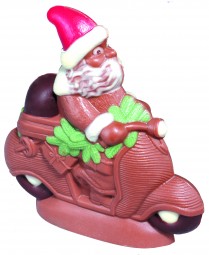 Form für Schokolade: Nikolaus auf Vespa, 12 cm