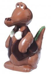 Form für Schokolade: Krokodil m.West, sitzend, 15,5 cm