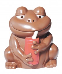 Form für Schokolade: Frosch mit Cola-Dose, 12 cm