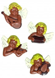 Form für Schokolade: Relief-Engel, 4 St.