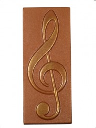 Form für Schokolade, Notenschlüssel / Relief / ca.100 g 2 Stück / 14,8 x 6 x 1 cm