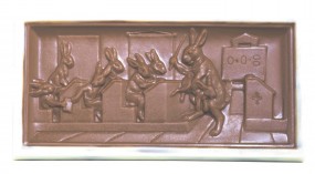 Form für Schokolade: Oster-Tafel, Relief, 200 g,