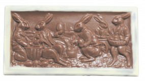 Form für Schokolade: Oster-Tafel, Relief, 100 g