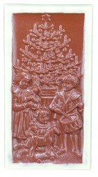 Form für Schokolade: 2 Stück Weihnachts-Tafel, Relief, 100 g