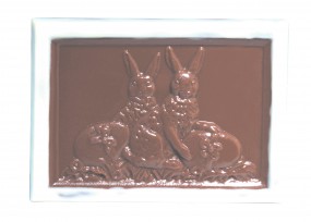 Form für Schokolade: Relief Ostermotiv / 12x9x1 cm / 80 g