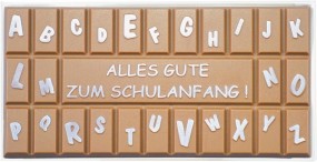 Form für Schokolade, Schulanfang Schokoladentafel, Tafelware, 100 g, Relief