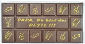 Form für Schokolade, Papa Schokoladentafel, Tafelware, 100 g, Relief,