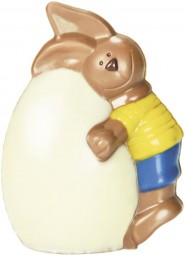 Form für Schokolade, Hase umarmt Ei, 11,5 cm