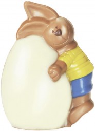 Form für Schokolade, Hase umarmt Ei, 9,6 cm,2 Stück