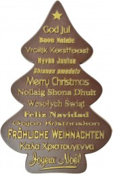 Form für Schokolade, Weihnachtsbaum, Relief, mit Schrift, 100 g