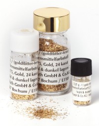 echt Gold, 24 Karat Goldflitter / fein 0,25 Gramm