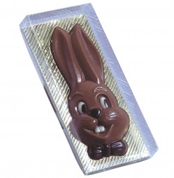 Klarsichtstülpdeckel-Schachtel Hase-Frau 180x80x23 mm mit Blistereinsatz /PET VE = 50 St.