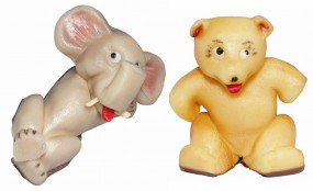 Form für Marzipan: Bär 80 g/Elefant 100 g