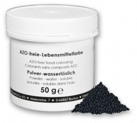 Lebensmittelfarbstoff, Pulver 50 g, schwarz