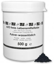 Lebensmittelfarbstoff, Pulver 500 g, schwarz