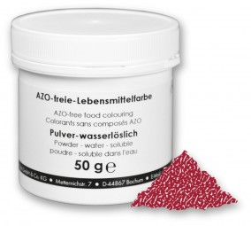 Lebensmittelfarbstoff, Pulver, Echtes Karmin (E120), 50 g wasserlöslich, rot (bläulich)