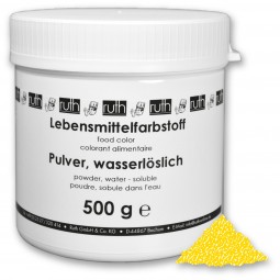 Lebensmittelfarbstoff, Pulver, 500 g, wasserlöslich, zitronengelb