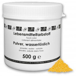 Lebensmittelfarbstoff, Pulver, 500 g, wasserlöslich, eigelb