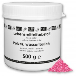 Lebensmittelfarbstoff, Pulver, 500 g, wasserlöslich, rosa