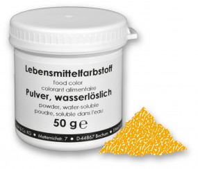 Lebensmittelfarbstoff, Pulver, 50 g, wasserlöslich, eigelb