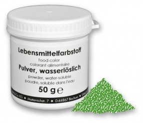 Lebensmittelfarbstoff, Pulver 50 g, wasserlöslich, grün