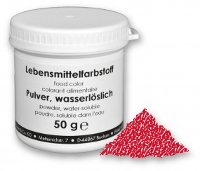 Lebensmittelfarbstoff, Pulver, 50 g, wasserlöslich, erdbeerrot