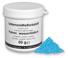 Lebensmittelfarbstoff, Pulver, 50 g, wasserlöslich, blau *wird ersetzt durch 7108/0050*