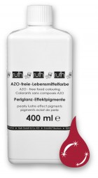 Dekorzuckerüberzugsmittel mit Farbstoff, 400 ml, Metallic - Effektfarbe, Rubinrot glänzend