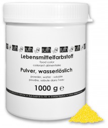 Lebensmittelfarbstoff, Pulver, 1000 g, wasserlöslich, zitronengelb