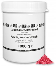 Lebensmittelfarbstoff, Pulver, 1000 g, wasserlöslich, erdbeerrot