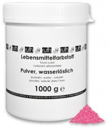 Lebensmittelfarbstoff, Pulver, 1000 g, wasserlöslich, rosa