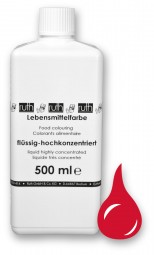 Lebensmittelfarbstoff, flüssig, hochkonz., 500 g, erdbeerrot