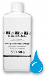 Lebensmittelfarbstoff, flüssig, hochkonz., 500 g, blau