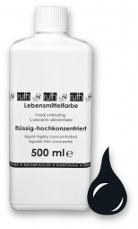 Lebensmittelfarbstoff, flüssig, hochkonz., 500 g, schwarz