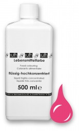 Lebensmittelfarbstoff, flüssig, hochkonz., 500 ml, rosa