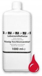 Lebensmittelfarbstoff, flüssig, hochkonz., 1000 g, erdbeerrot