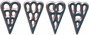 Form für Schoko-Dekore: Dekor, filigran, (10 x) 20 St.