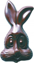 Form für Schoko-Dekore: Hasenkopf, (10 x) 6 Stück